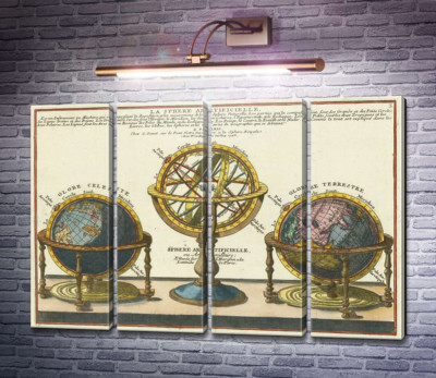 Штучна сфера (Земні, небесні та армілярні глобуси), 1740 р.