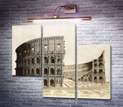 Будова римського Колізею (Colosseum) в розрізі