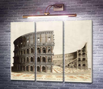 Строение римского Колизея (Colosseum) в разрезе