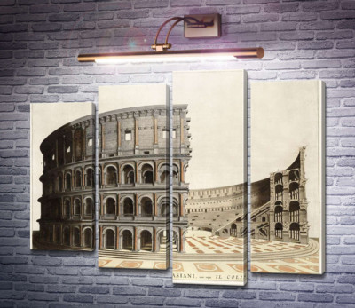 Строение римского Колизея (Colosseum) в разрезе