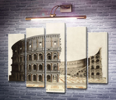 Строение римского Колизея (Colosseum) в разрезе