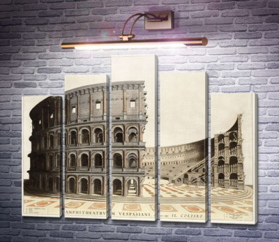 Строение римского Колизея (Colosseum) в разрезе