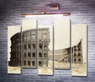 Будова римського Колізею (Colosseum) в розрізі
