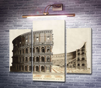 Строение римского Колизея (Colosseum) в разрезе
