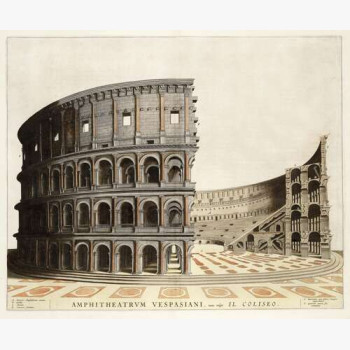 Будова римського Колізею (Colosseum) в розрізі