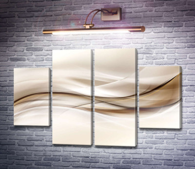 Легкие кремово-пастельные волны