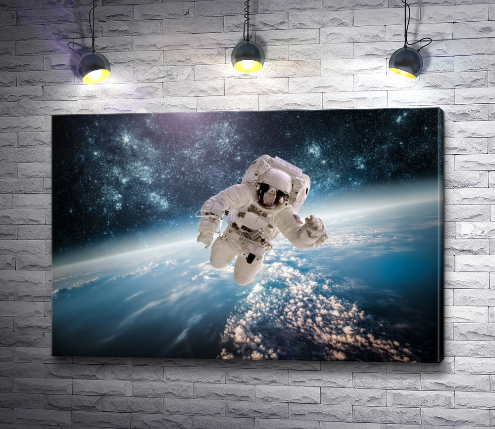 Картина "Астронавт в открытом космосе"