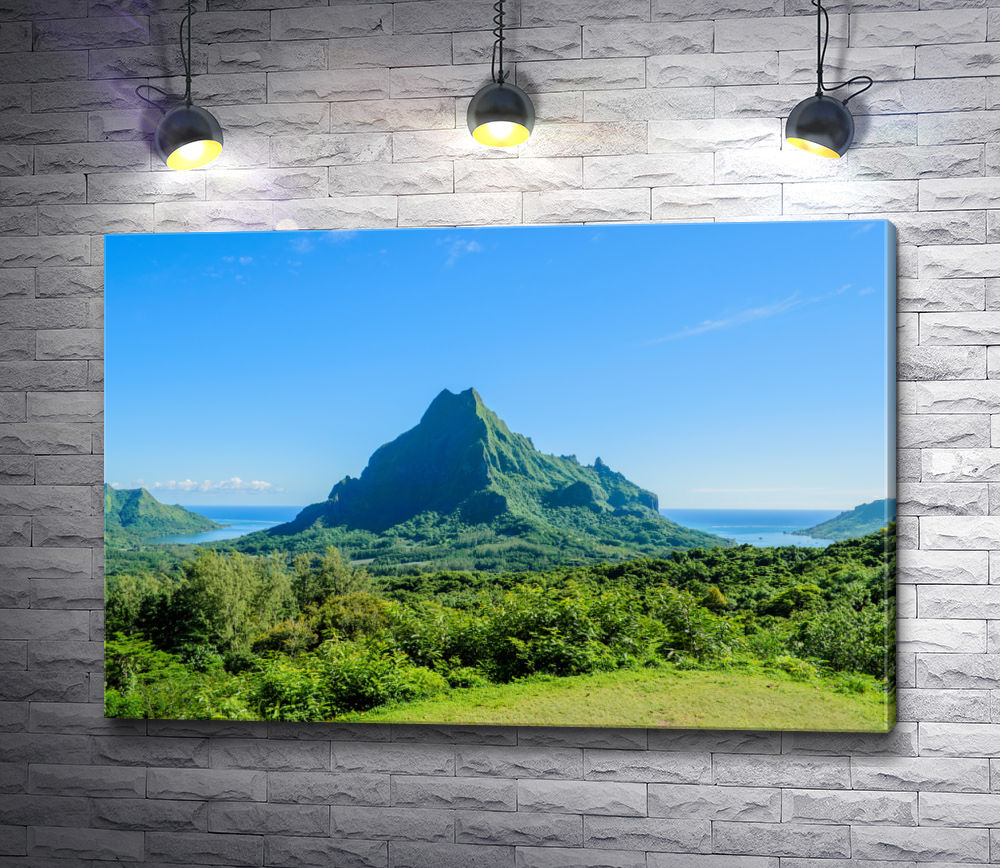 Картина "Вид на гору Отемана. Романтика Бора-Бора, Таити"