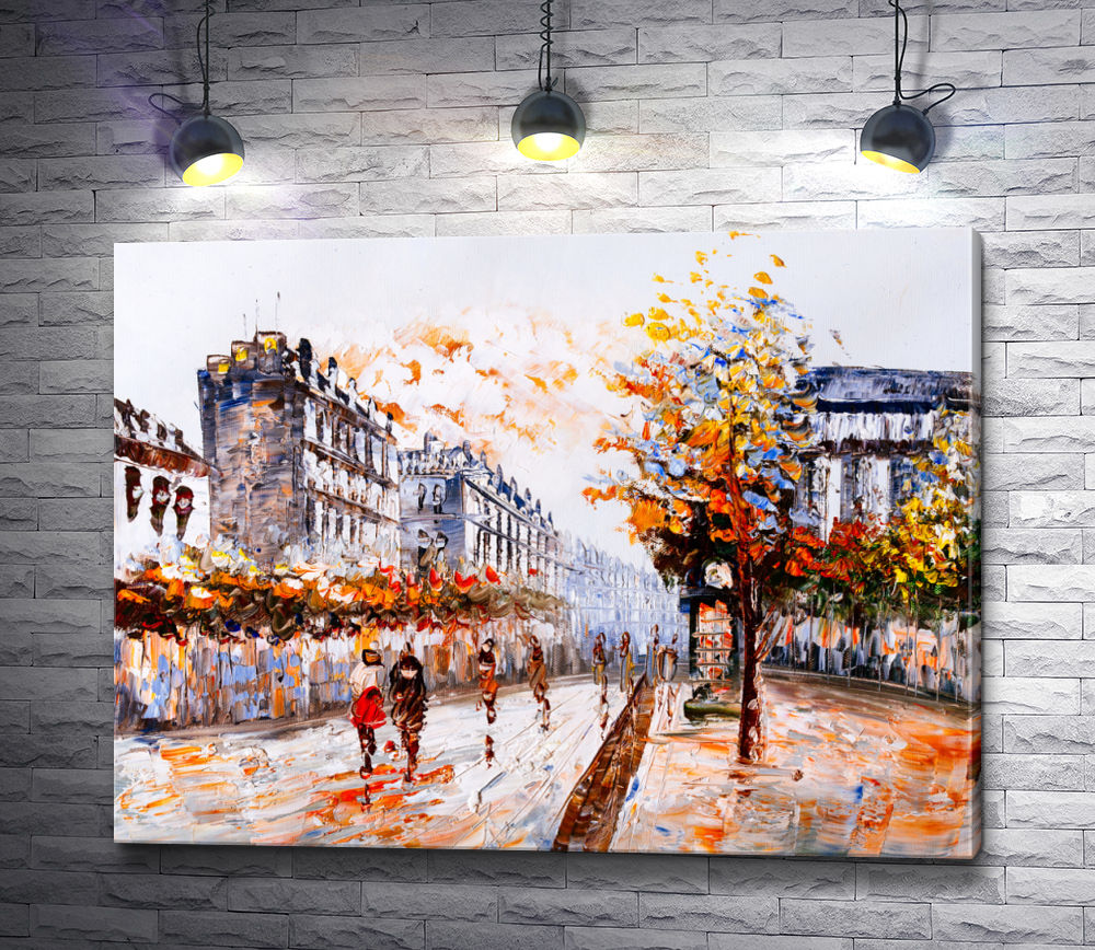 Картина "Город в осенней листве"
