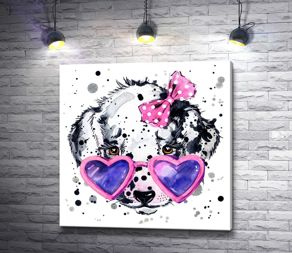 Картина "Собачка в очках"