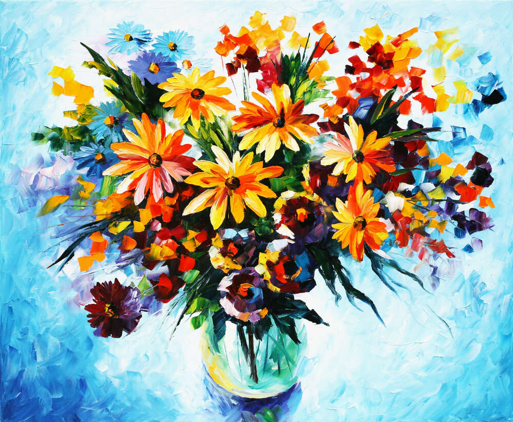 репродукція картина-постер  Букет польових квітів Леонід Афремов