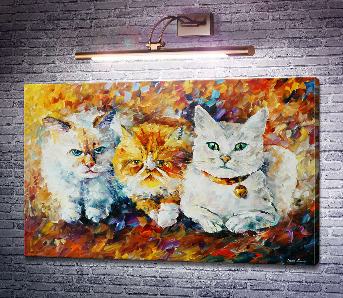 Картина Три кота Леонід Афремов