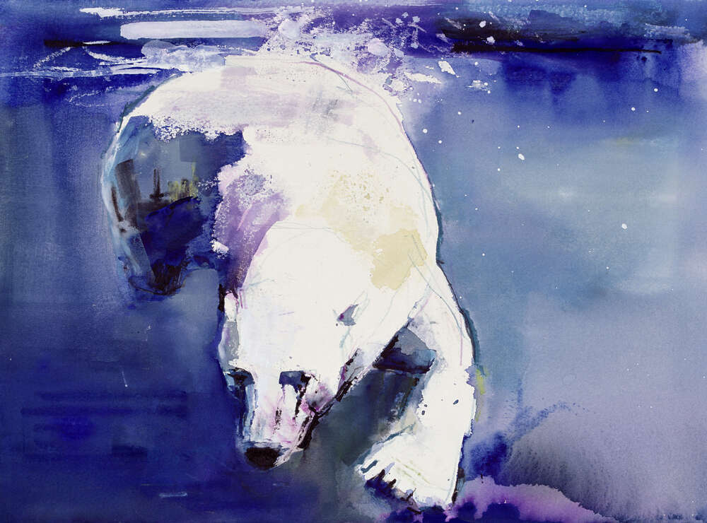 репродукция картина-постер  Подводный медведь Марк Адлингтон