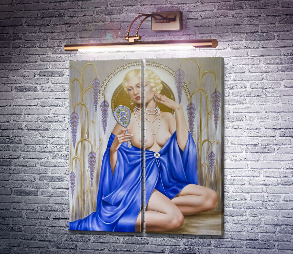 Модульна картина Рапсодія в синьому кольорі Катерина Абель