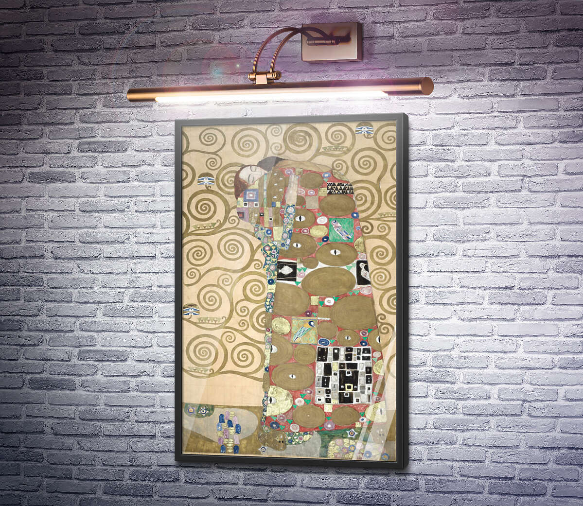 Постер Объятия. Фрагмент панно для столовой Стоклет-хауса в Брюсселе Густав Климт