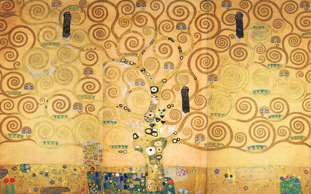 репродукция картина-постер  Древо жизни, фрагмент 3 части Густав Климт