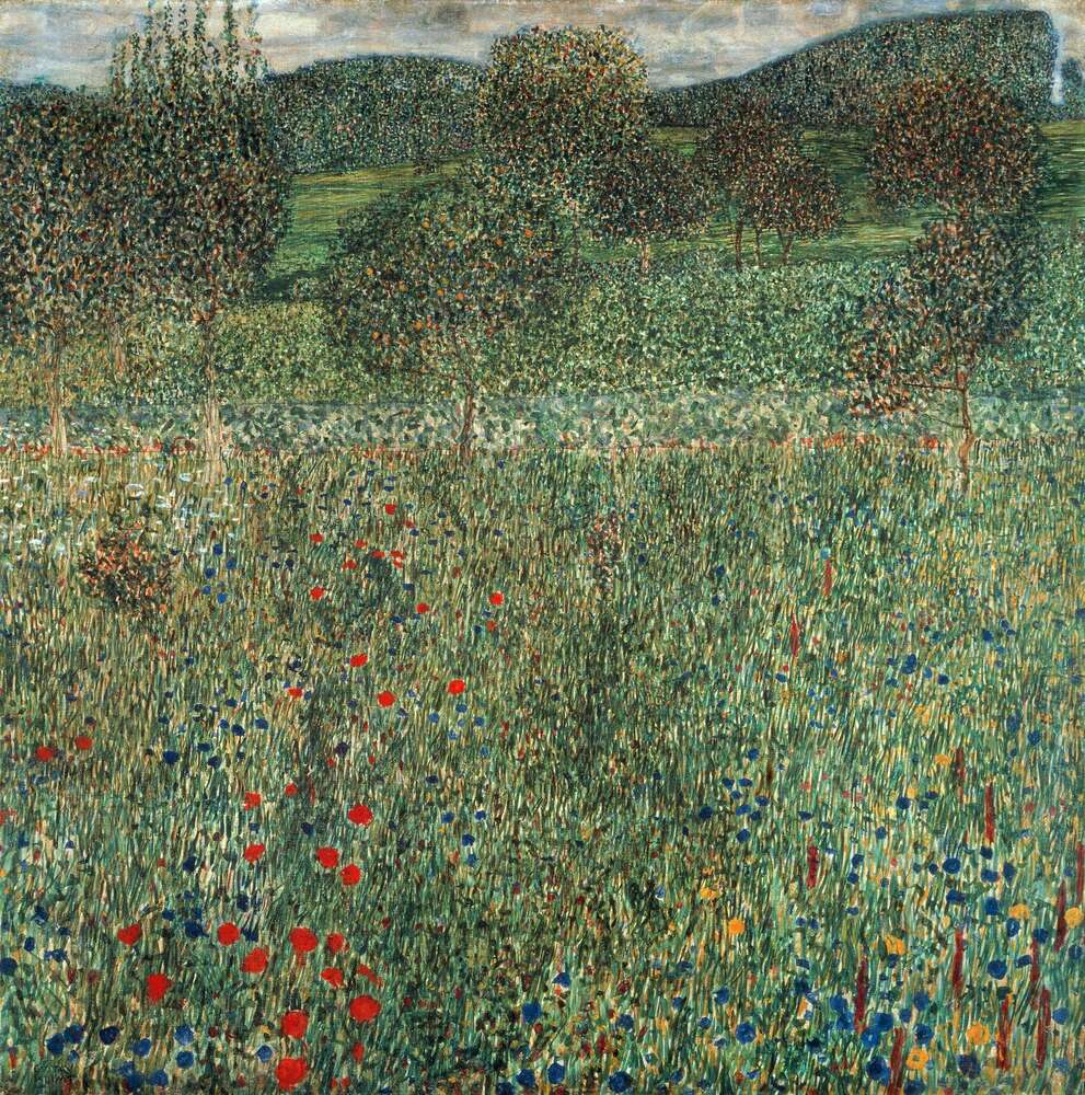 репродукция картина-постер  Фруктовый сад с полевыми цветами Густав Климт