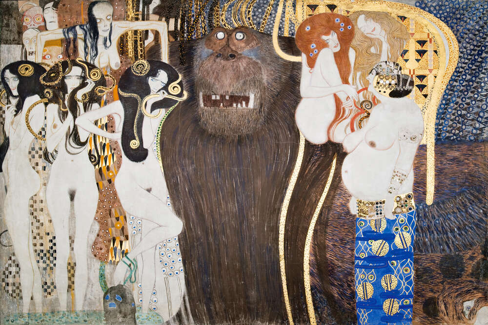 репродукция картина-постер  Вражеские силы Густав Климт