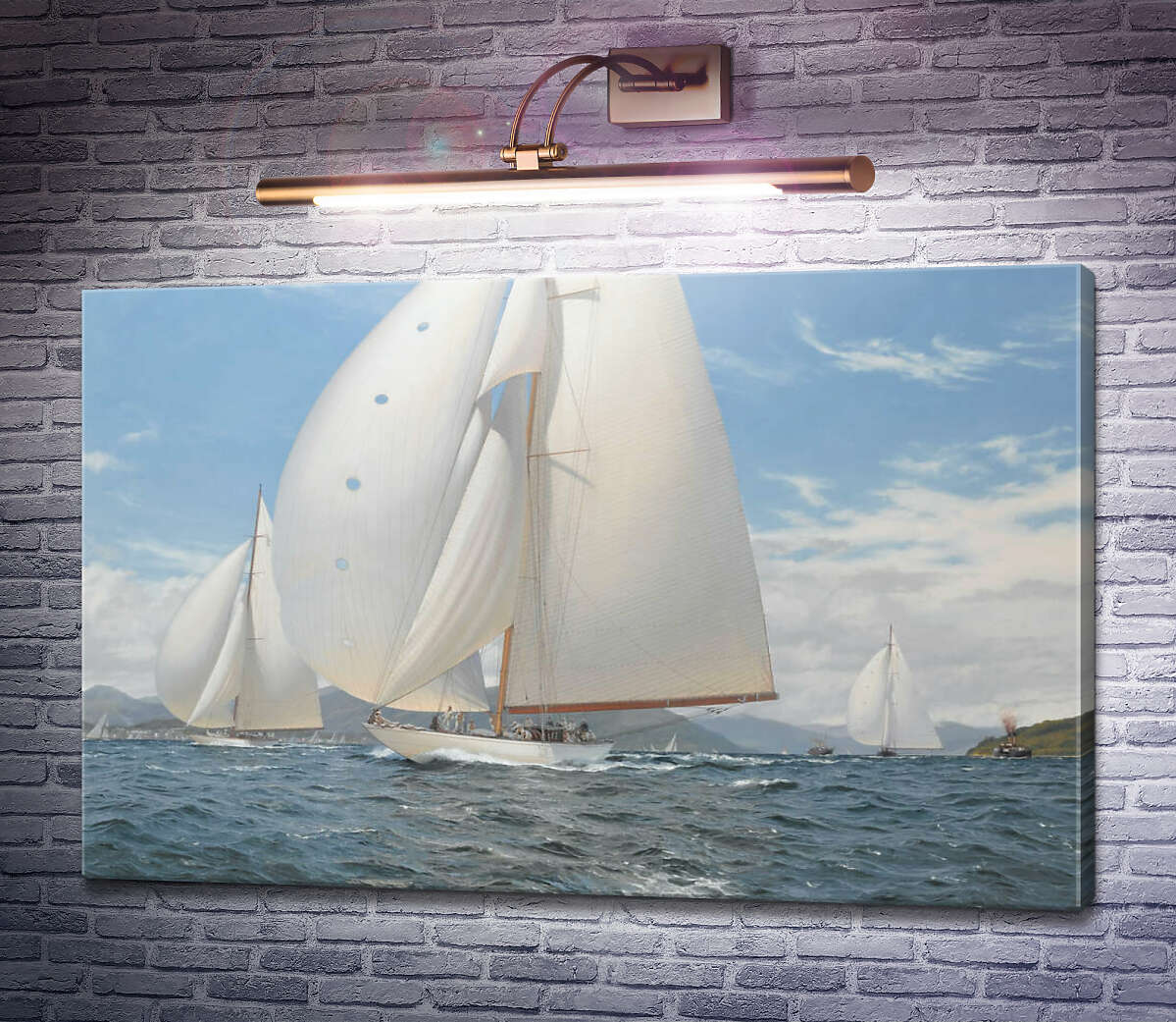 Картина Яхта Вельшеда на всіх вітрилах Стівен Дьюз