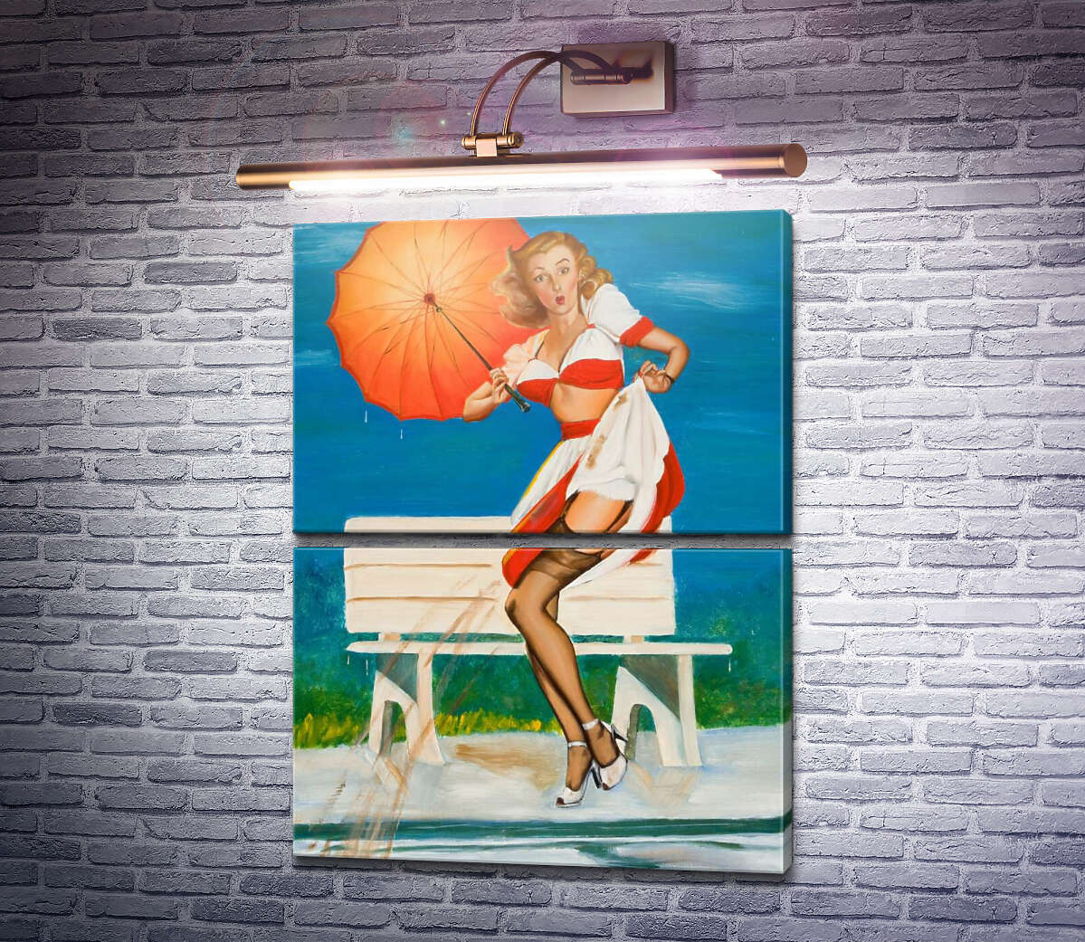 Модульна картина Мене помітили (Модуль №7) Джил Елвгрен (Gil Elvgren) Модульна картина Мене помітили (Модуль №7) Джил Елвгрен (Gil Elvgren)