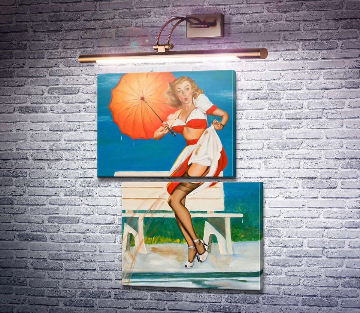 Модульная картина Меня заметили (Модуль №8) Джил Элвгрен (Gil Elvgren) Модульная картина Меня заметили (Модуль №8) Джил Элвгрен (Gil Elvgren)