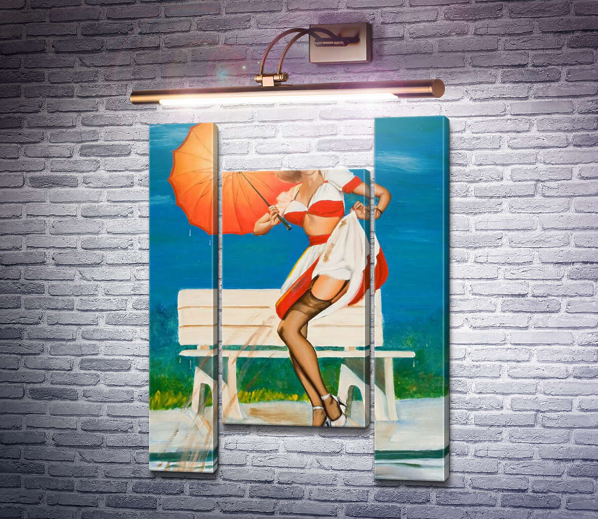 Модульна картина Мене помітили (Модуль №11) Джил Елвгрен (Gil Elvgren)