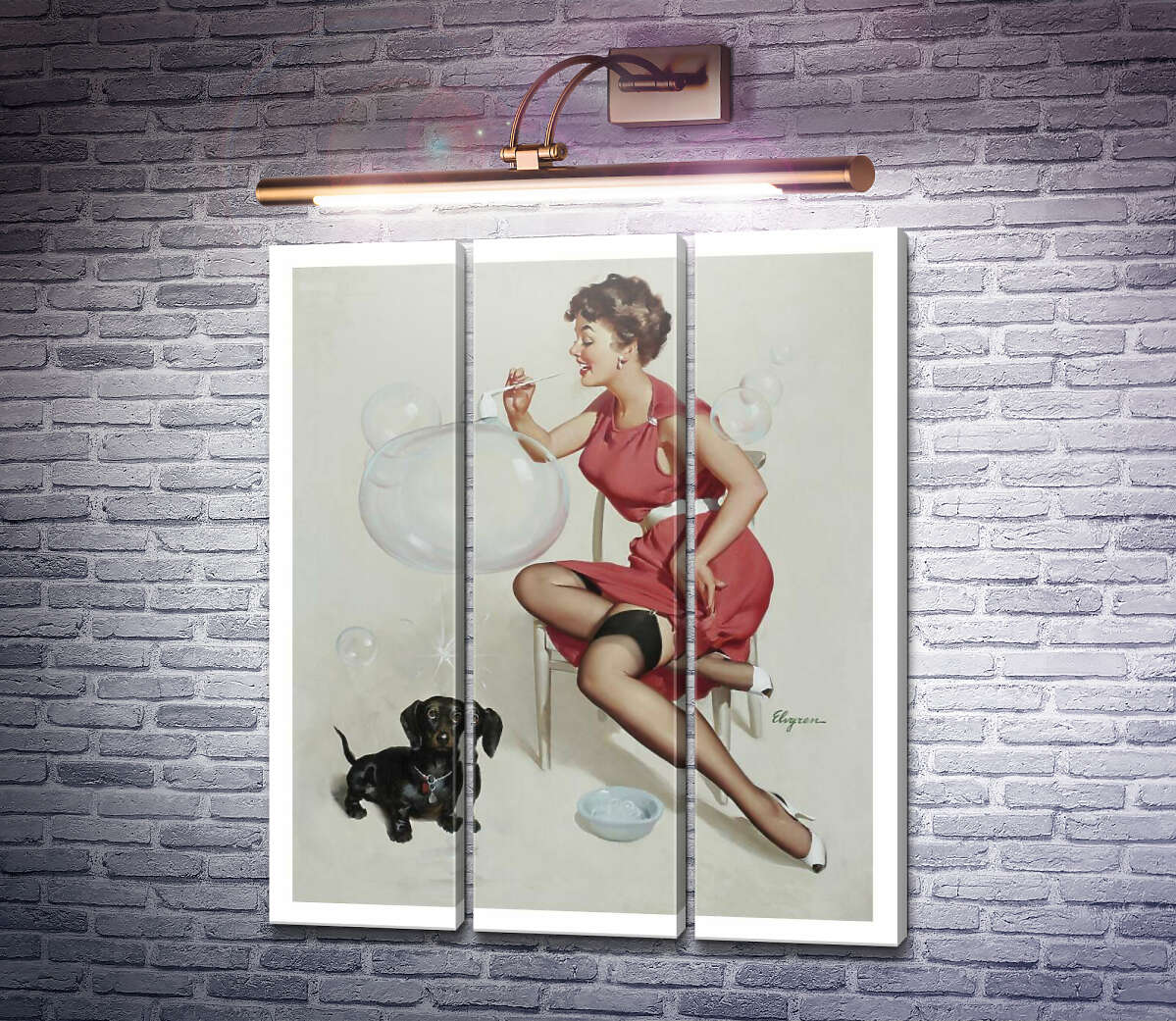 Модульная картина Ловкий трюк (Модуль №2) Джил Элвгрен (Gil Elvgren) Модульная картина Ловкий трюк (Модуль №2) Джил Элвгрен (Gil Elvgren)