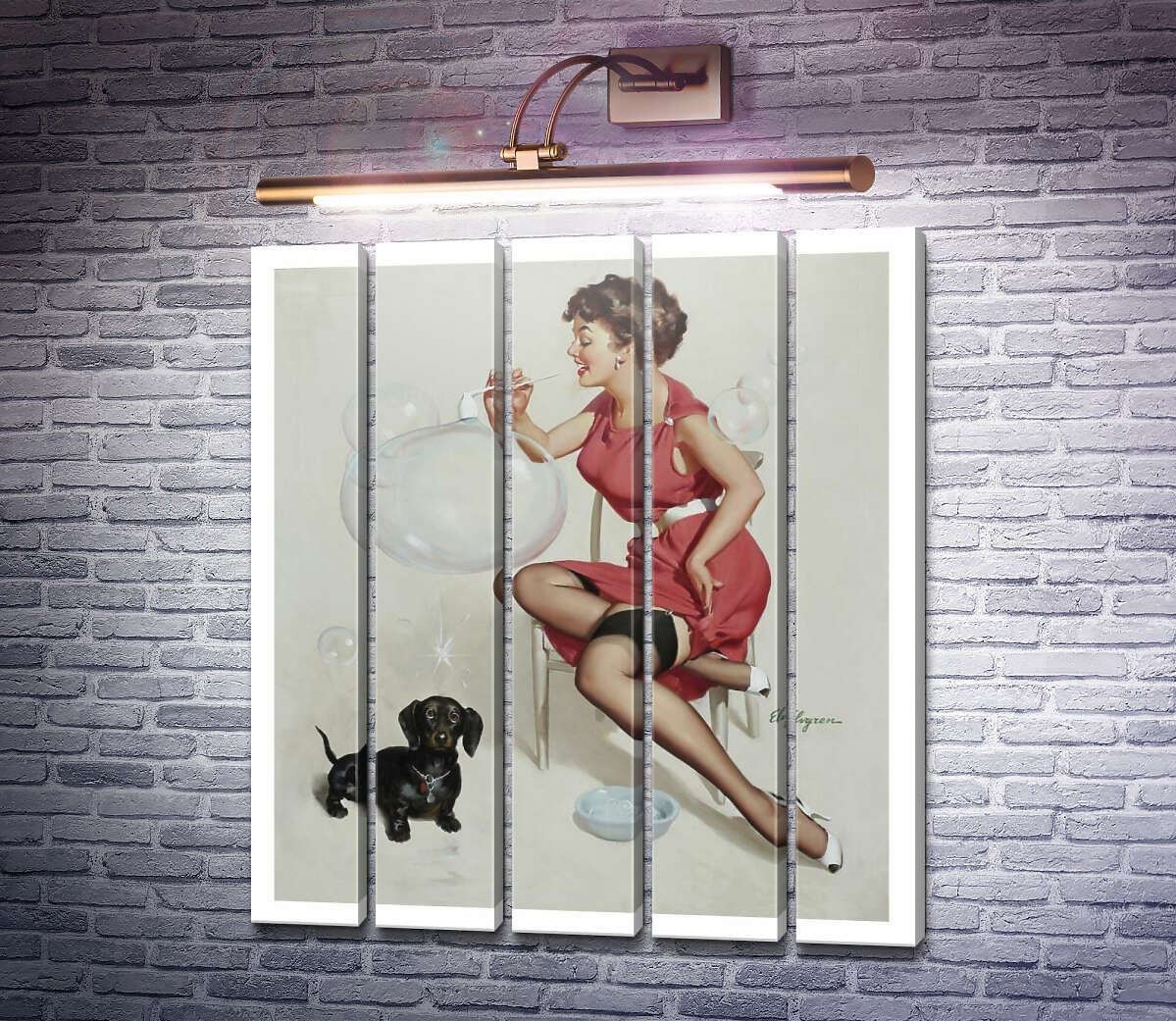 Модульная картина Ловкий трюк (Модуль №26) Джил Элвгрен (Gil Elvgren) Модульная картина Ловкий трюк (Модуль №26) Джил Элвгрен (Gil Elvgren)
