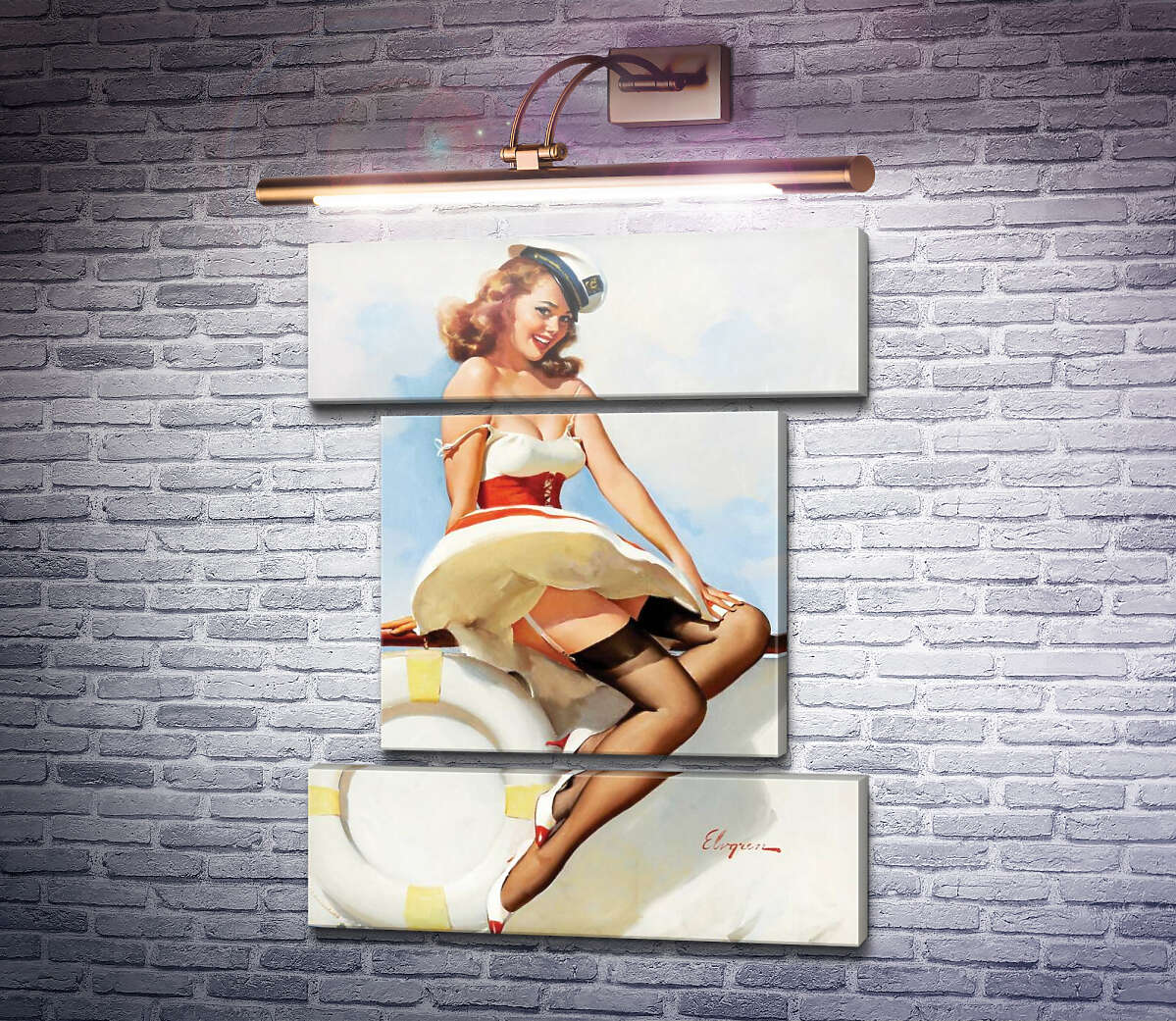Модульная картина Морячка (Модуль №18) Джил Элвгрен (Gil Elvgren) Модульная картина Морячка (Модуль №18) Джил Элвгрен (Gil Elvgren)