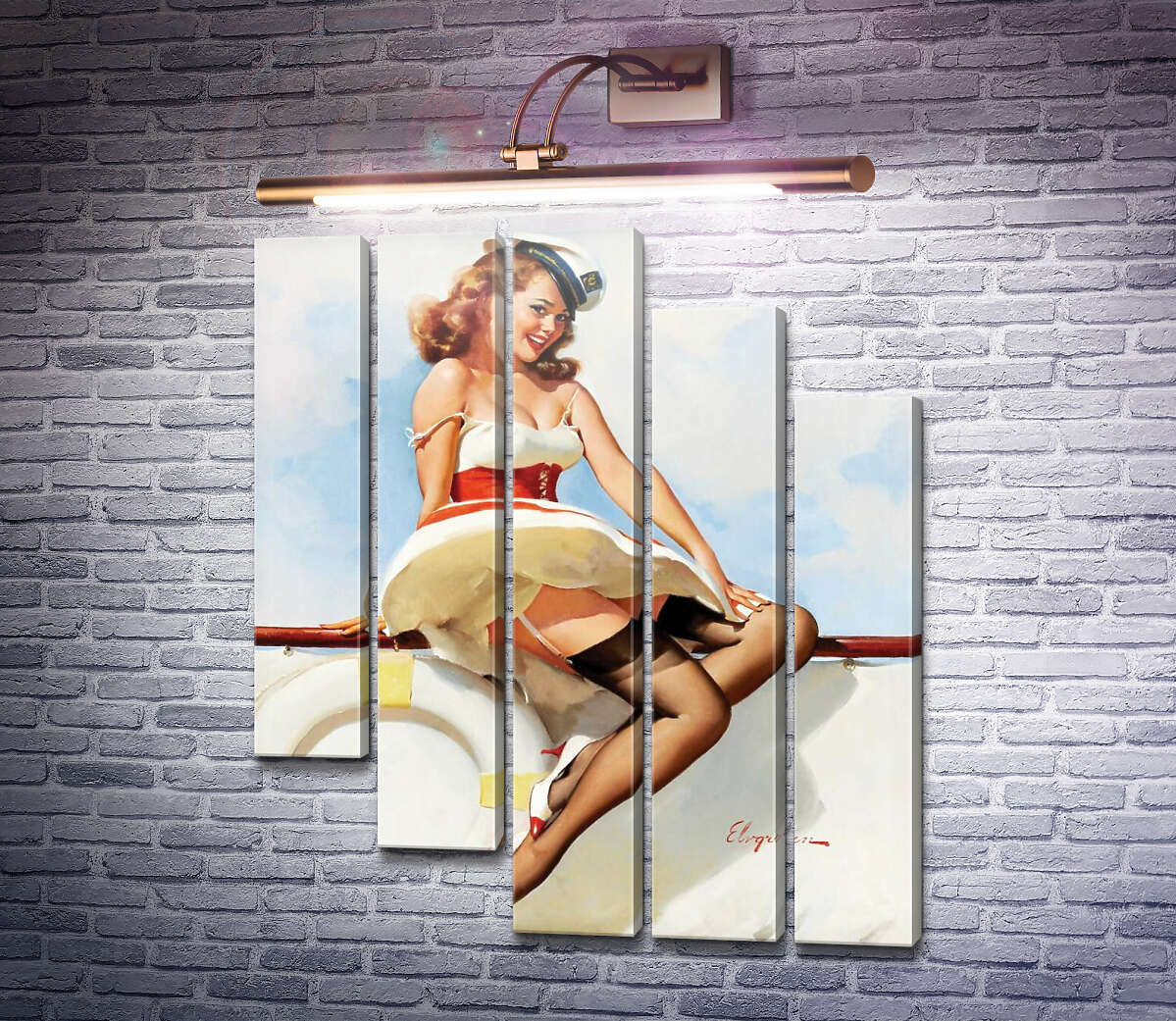 Модульна картина Морячка (Модуль №28) Джил Елвгрен (Gil Elvgren)