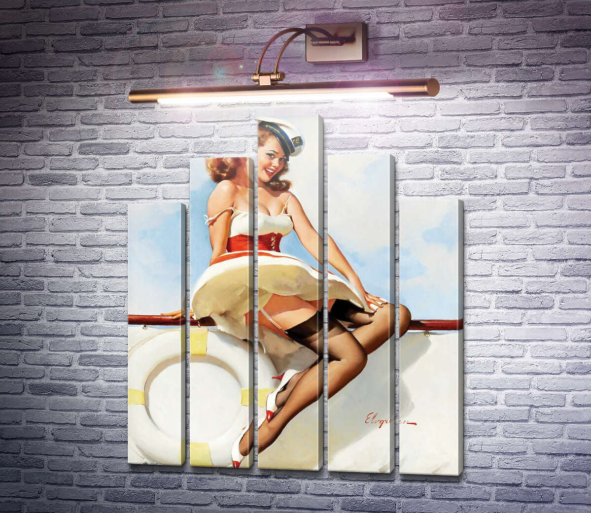 Модульна картина Морячка (Модуль №29) Джил Елвгрен (Gil Elvgren)