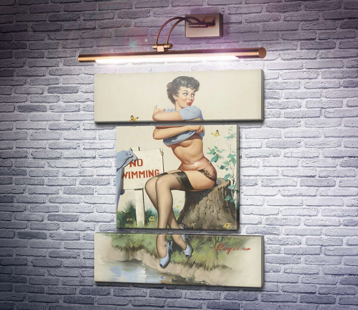 Модульна картина Іду на ризик (Модуль №18) Джил Елвгрен (Gil Elvgren) Модульна картина Іду на ризик (Модуль №18) Джил Елвгрен (Gil Elvgren)