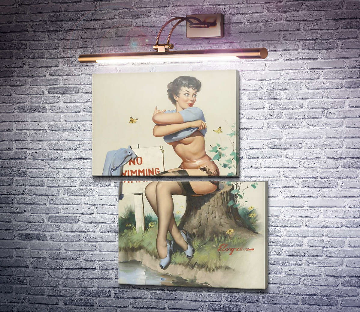 Модульна картина Іду на ризик (Модуль №8) Джил Елвгрен (Gil Elvgren) Модульна картина Іду на ризик (Модуль №8) Джил Елвгрен (Gil Elvgren)