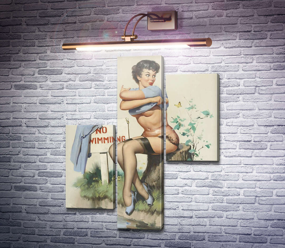 Модульна картина Іду на ризик (Модуль №12) Джил Елвгрен (Gil Elvgren) Модульна картина Іду на ризик (Модуль №12) Джил Елвгрен (Gil Elvgren)