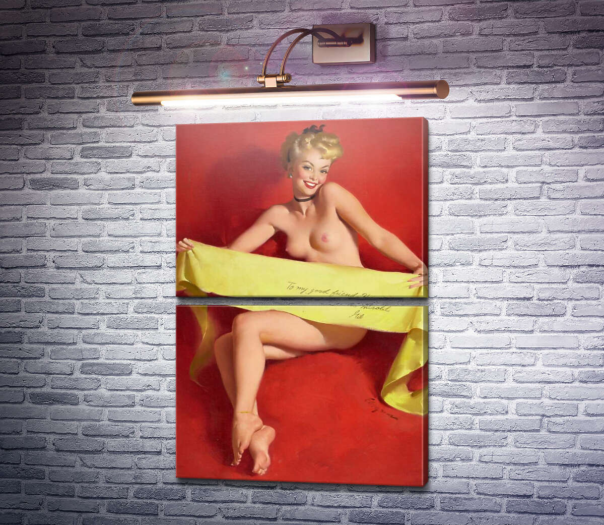 Модульная картина На память другу (Модуль №7) Джил Элвгрен (Gil Elvgren) Модульная картина На память другу (Модуль №7) Джил Элвгрен (Gil Elvgren)