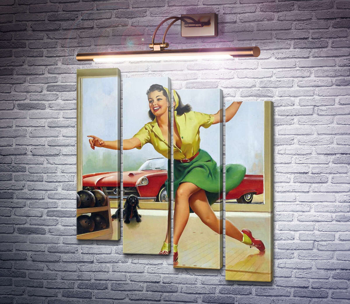 Модульна картина Боулінг (Модуль №19) Джил Елвгрен (Gil Elvgren) Модульна картина Боулінг (Модуль №19) Джил Елвгрен (Gil Elvgren)