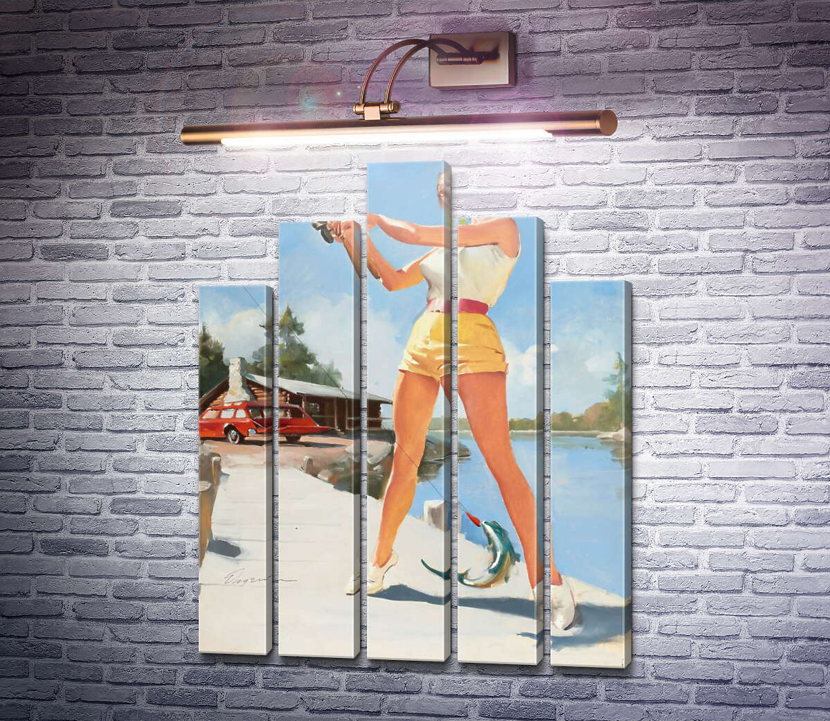 Модульная картина Хороший улов (Рыбачка) (Модуль №29) Джил Элвгрен (Gil Elvgren) Модульная картина Хороший улов (Рыбачка) (Модуль №29) Джил Элвгрен (Gil Elvgren)