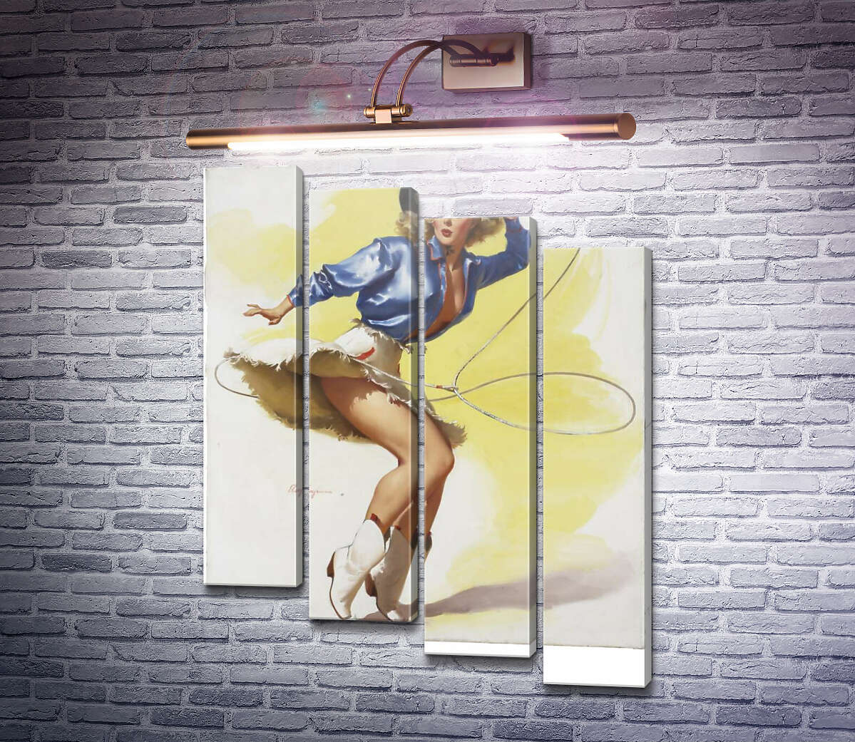 Модульна картина На навшпиньки (Модуль №19) Джил Елвгрен (Gil Elvgren)