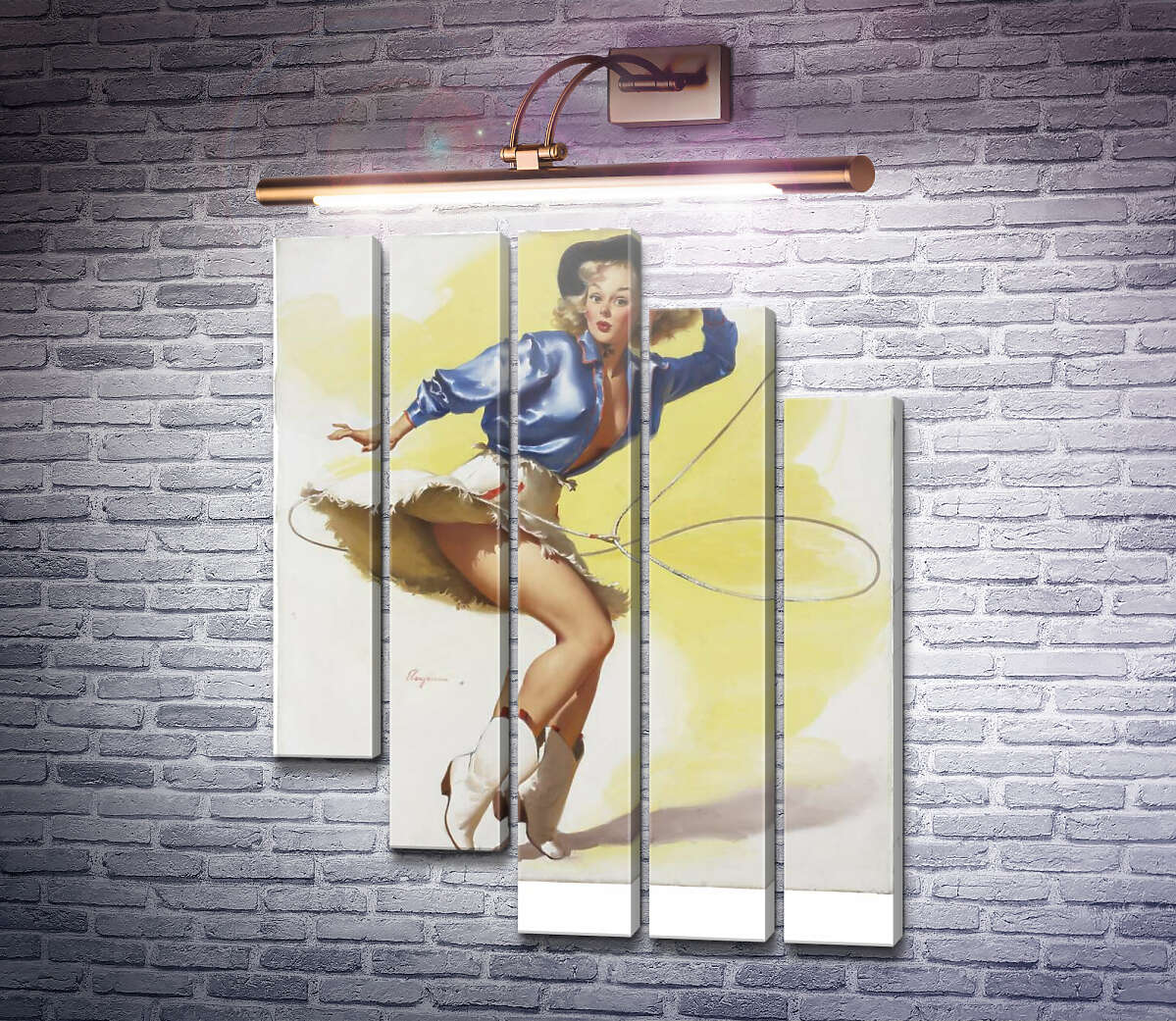 Модульная картина На цыпочки (Модуль №28) Джил Элвгрен (Gil Elvgren)