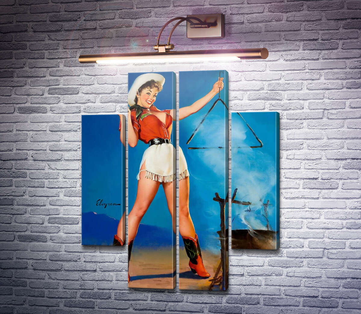 Модульная картина Приди и возьми (Модуль №20) Джил Элвгрен (Gil Elvgren)