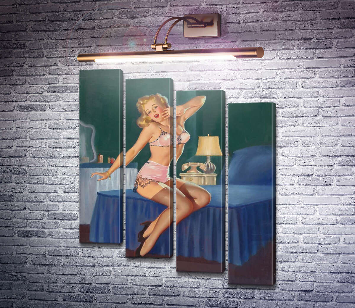 Модульна картина Час спати (Модуль №19) Джил Елвгрен (Gil Elvgren) Модульна картина Час спати (Модуль №19) Джил Елвгрен (Gil Elvgren)