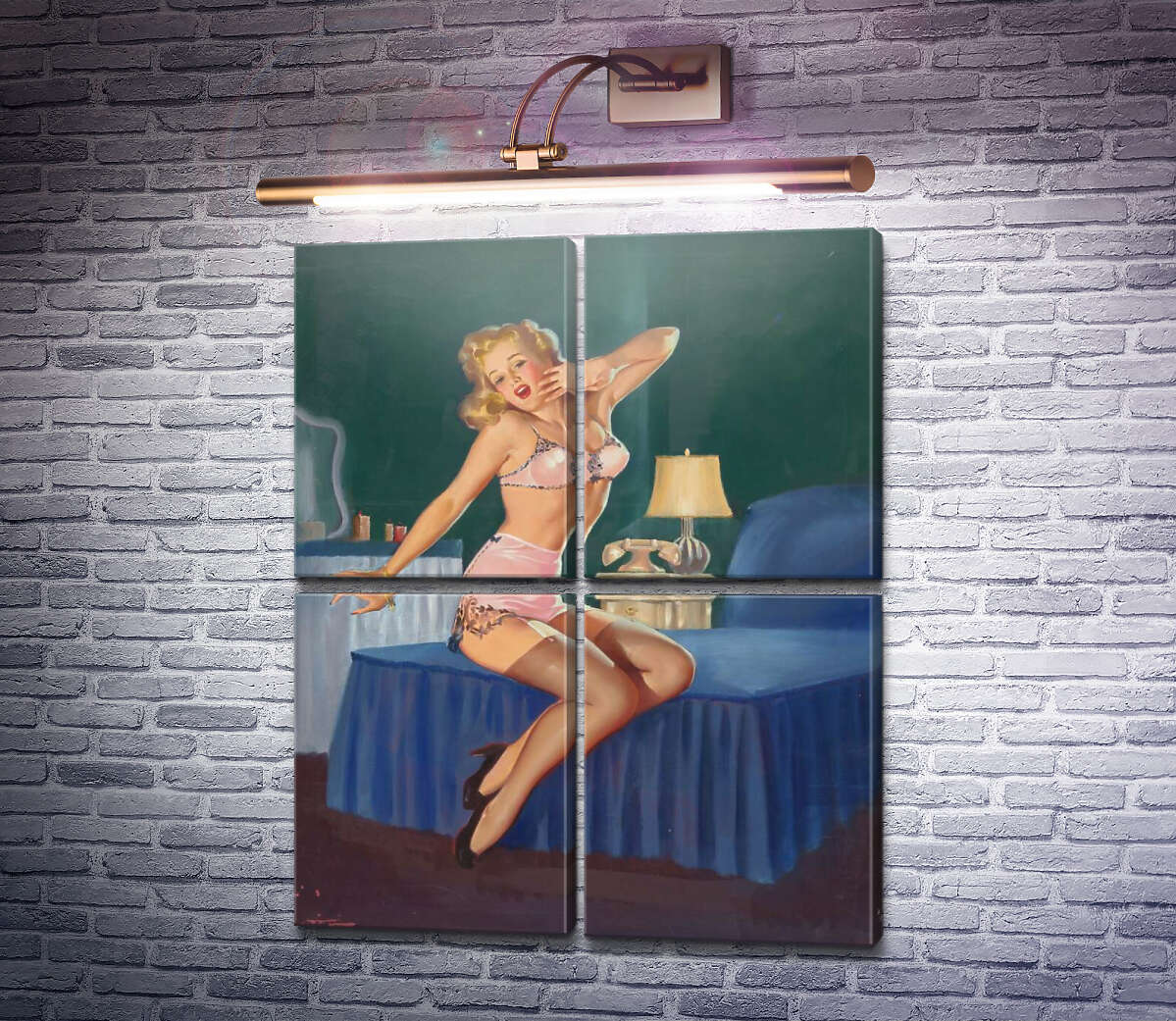 Модульна картина Час спати (Модуль №25) Джил Елвгрен (Gil Elvgren)