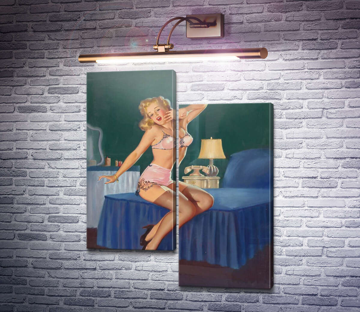 Модульная картина Время спать (Модуль №9) Джил Элвгрен (Gil Elvgren) Модульная картина Время спать (Модуль №9) Джил Элвгрен (Gil Elvgren)