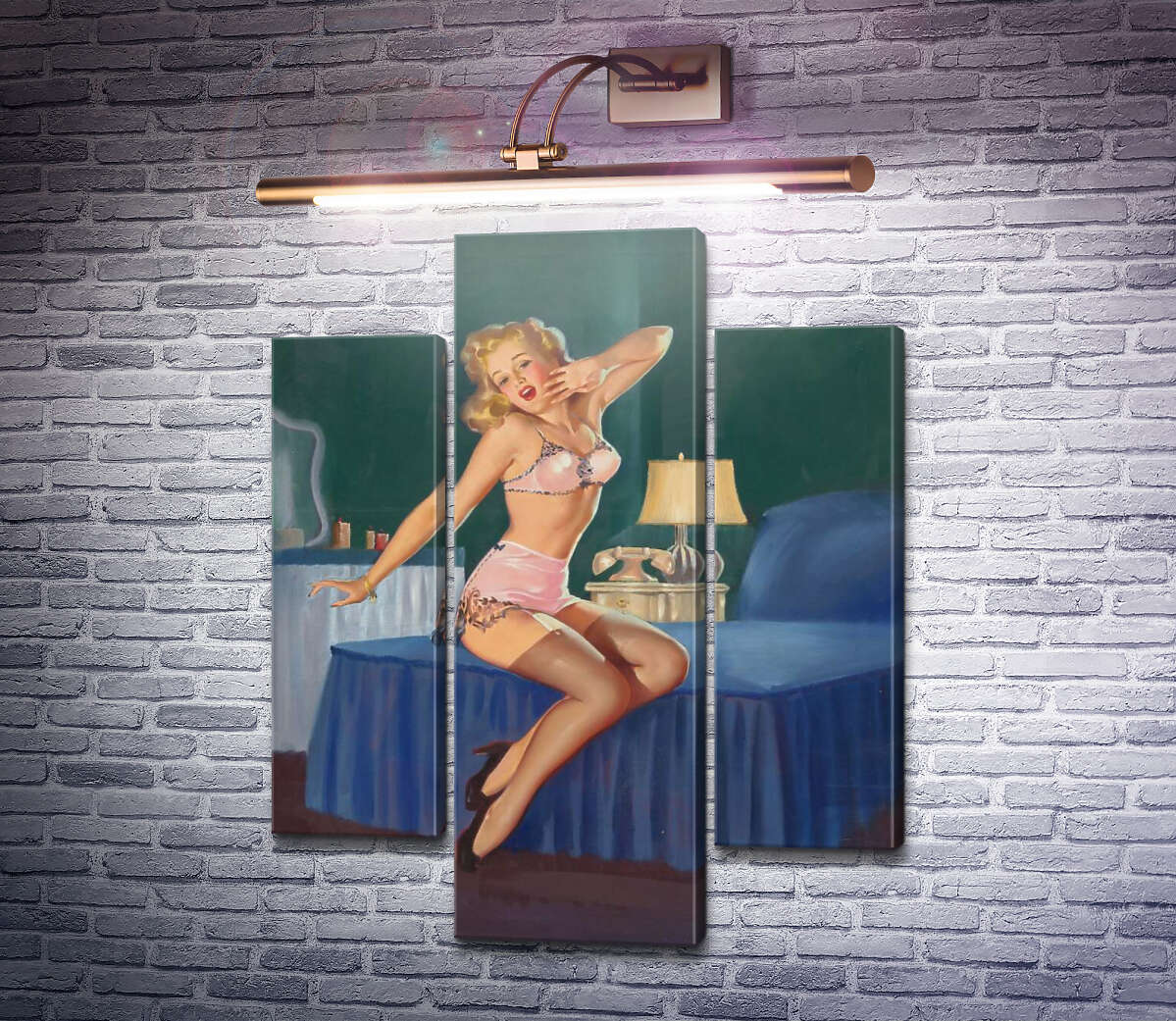 Модульна картина Час спати (Модуль №10) Джил Елвгрен (Gil Elvgren) Модульна картина Час спати (Модуль №10) Джил Елвгрен (Gil Elvgren)