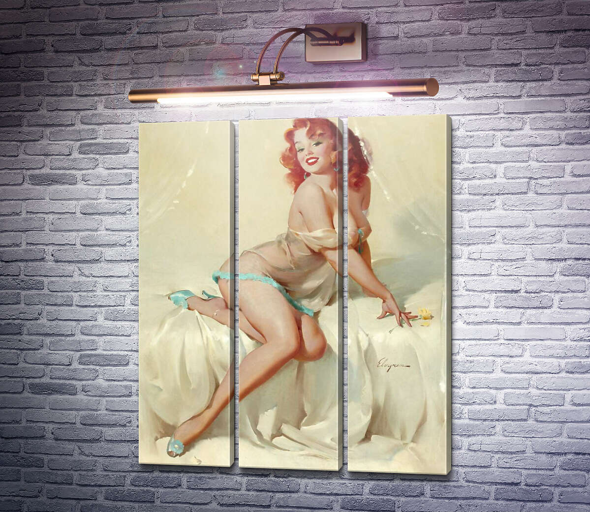 Модульна картина Відверті манери (Модуль №2) Джил Елвгрен (Gil Elvgren) Модульна картина Відверті манери (Модуль №2) Джил Елвгрен (Gil Elvgren)