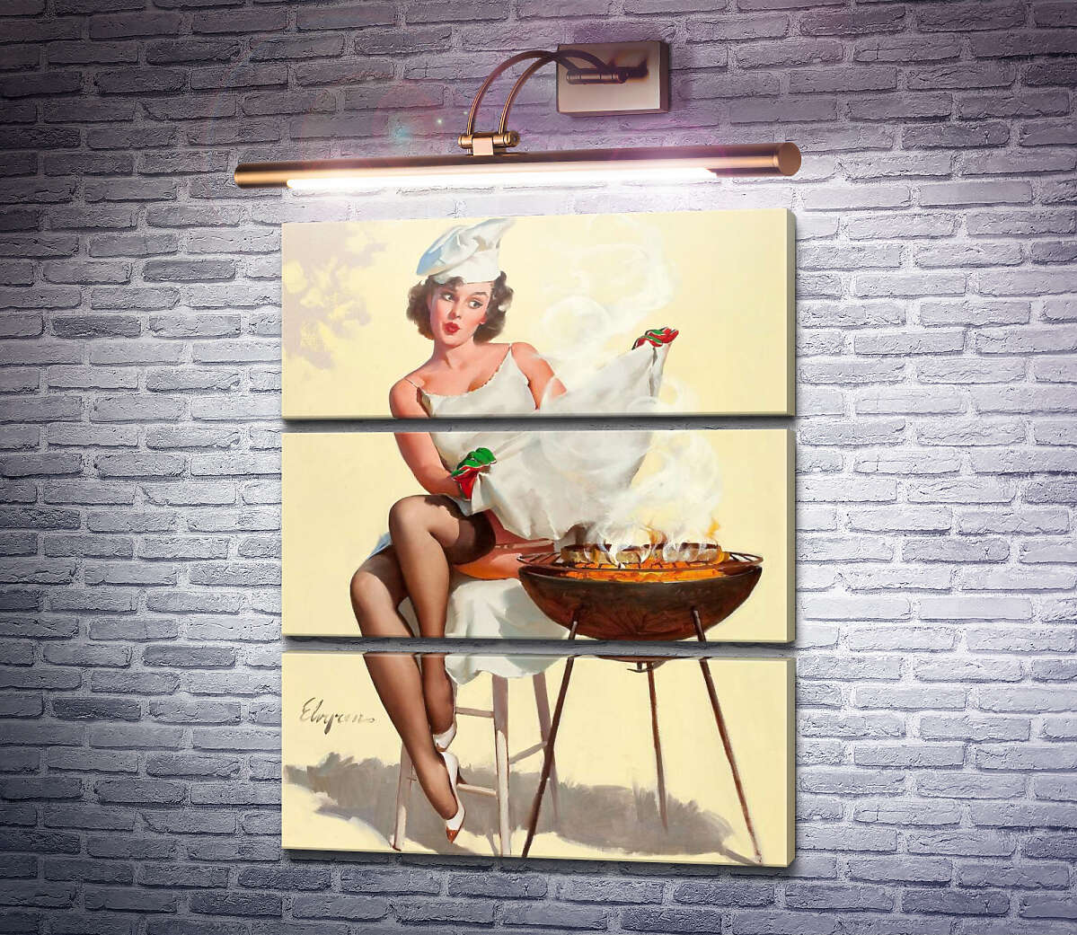 Модульна картина Барбекю (Модуль №15) Джил Елвгрен (Gil Elvgren) Модульна картина Барбекю (Модуль №15) Джил Елвгрен (Gil Elvgren)
