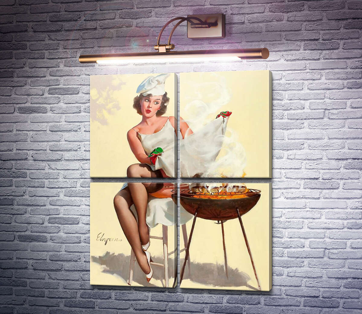 Модульная картина Барбекю (Модуль №25) Джил Элвгрен (Gil Elvgren) Модульная картина Барбекю (Модуль №25) Джил Элвгрен (Gil Elvgren)