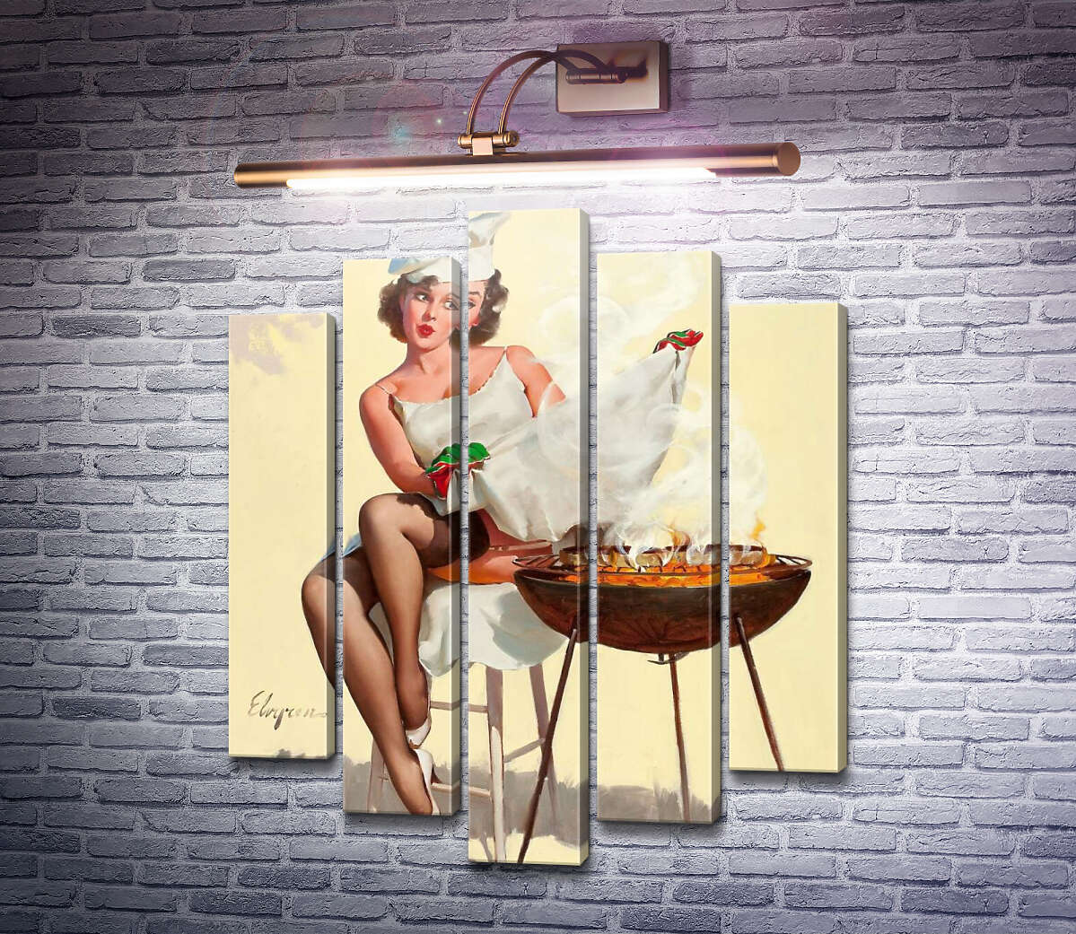 Модульная картина Барбекю (Модуль №4) Джил Элвгрен (Gil Elvgren) Модульная картина Барбекю (Модуль №4) Джил Элвгрен (Gil Elvgren)