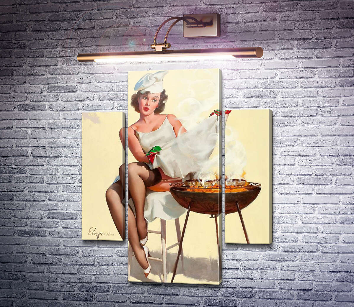 Модульна картина Барбекю (Модуль №5) Джил Елвгрен (Gil Elvgren) Модульна картина Барбекю (Модуль №5) Джил Елвгрен (Gil Elvgren)