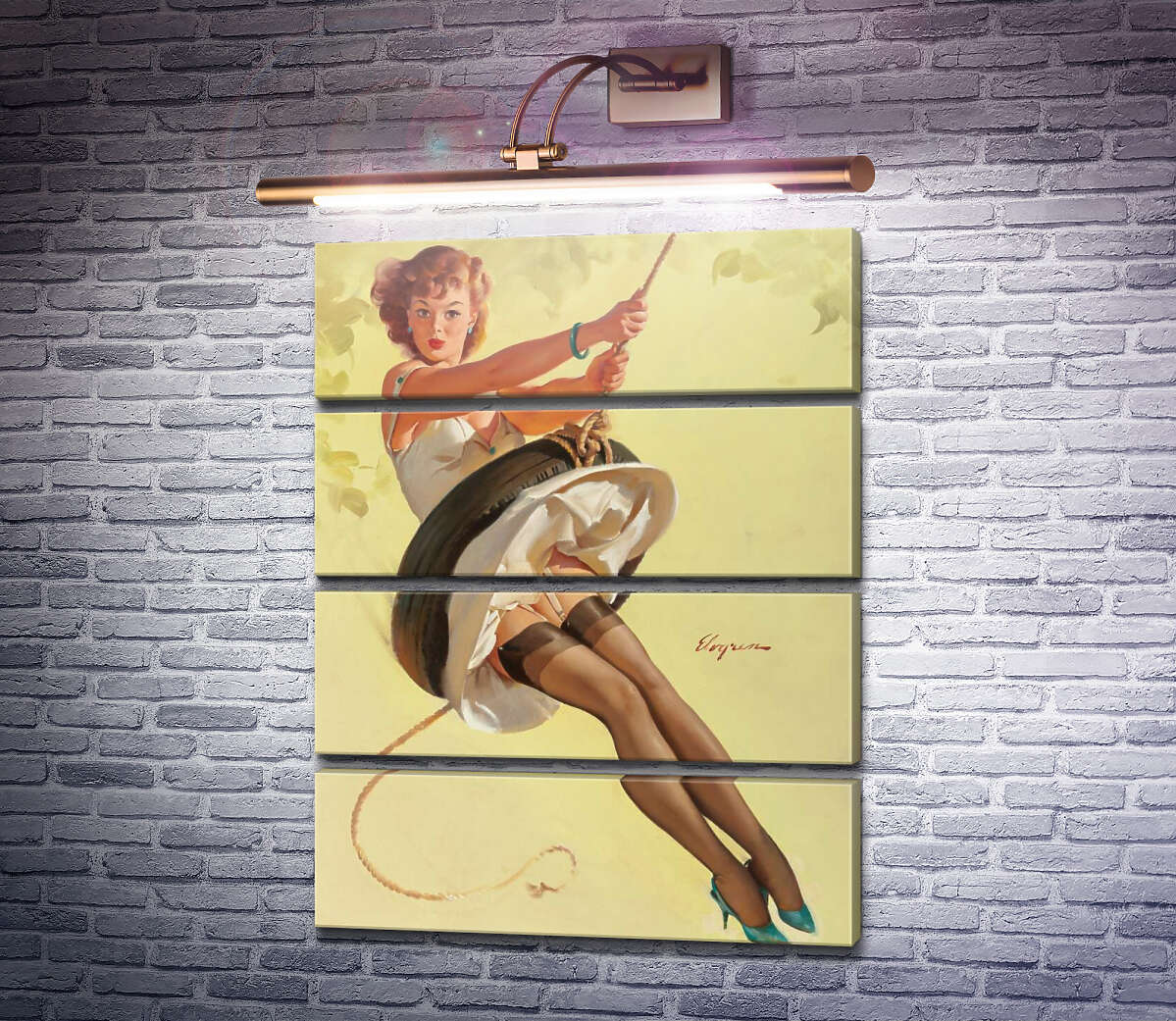 Модульная картина Качели (Модуль №22) Джил Элвгрен (Gil Elvgren) Модульная картина Качели (Модуль №22) Джил Элвгрен (Gil Elvgren)
